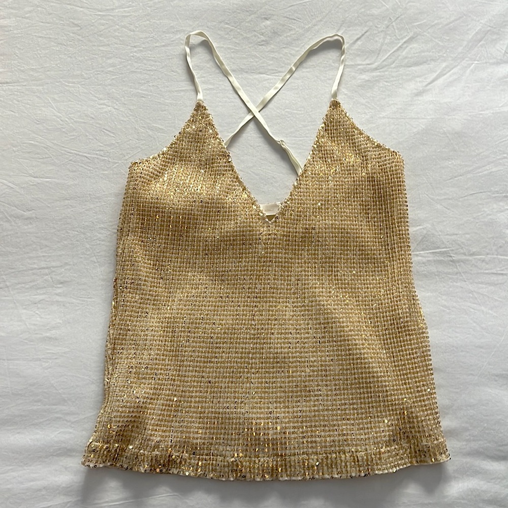 Love shack fancy sequin top